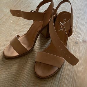 Nude heel sandals